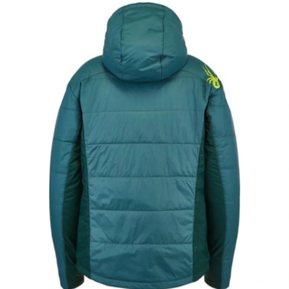 Spyder Men's M Medium Glissade Insulated Anorak Jacket Dark Teal Ghost NWT - Picture 10 of 13